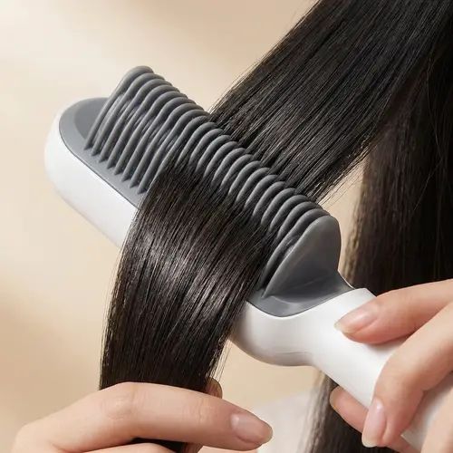 2-in-1 Hair Straightener Comb | Fast Heating Anti-Scald Hair Styling Brush
