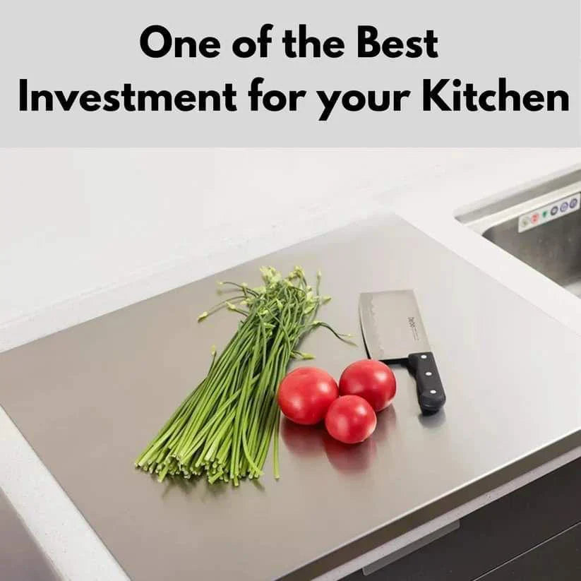 Stainless Steel Cutting Board | Premium Kitchen Chopping Board for Meat, Fruits & Vegetables