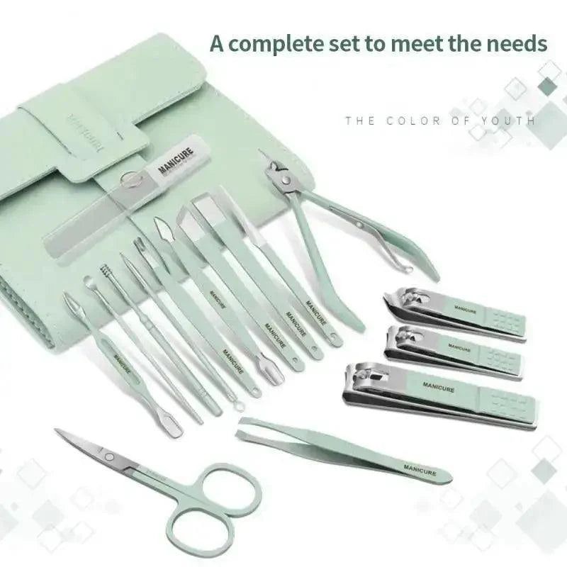 Premium 16-piece Manicure Pedicure Set With Case